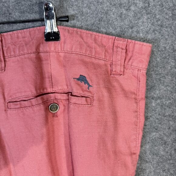 Tommy Bahama Men's Salmon Linen & Tencel Blend Relaxed Fit Shorts Size 40 - Picture 3 of 13